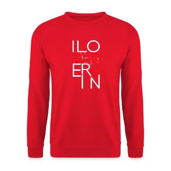 I love Berlin - Ich liebe Berlin - Unisex Pullover - Rot - Vorne - Alina (178cm) & Michal (187cm)