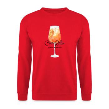 Citrus Glass Splash Watercolor - Unisex Sweatshirt - red - Front - Alina (178cm) & Michal (187cm)