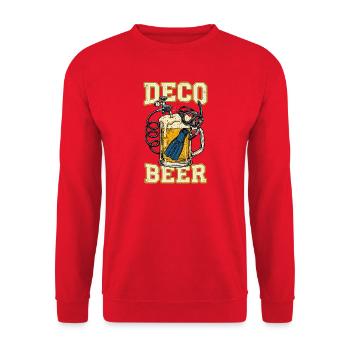 Deco Dive Beer Schnorchel - Unisex Pullover - Rot - Vorne - Alina (178cm) & Michal (187cm)
