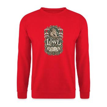  Sternzeichen Löwe – Mutig & Charismatisch - Unisex Pullover - Rot - Vorne - Alina (178cm) & Michal (187cm)