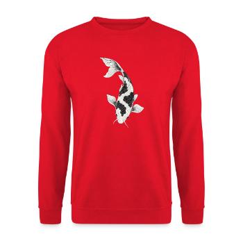 Koi-fische Japanische Koi-fische Koi-karpfen - Unisex Pullover - Rot - Vorne - Alina (178cm) & Michal (187cm)