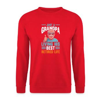 Grandfather Papaw Pop Gramps Granddad Grandpa - Unisex Pullover - Rot - Vorne - Alina (178cm) & Michal (187cm)