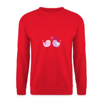 Pious lovers - Unisex Sweatshirt - red - Front - Alina (178cm) & Michal (187cm)