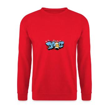 Street graff - Sweat-shirt Unisexe - rouge - Devant - Alina (178cm) & Michal (187cm)