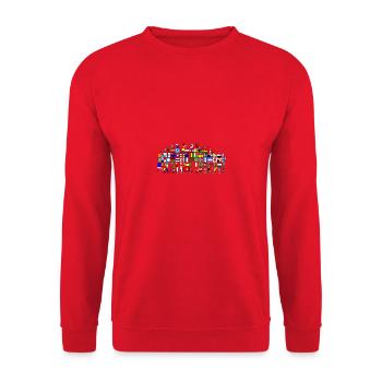 Drapeaux du monde - Sweat-shirt Unisexe - rouge - Devant - Alina (178cm) & Michal (187cm)