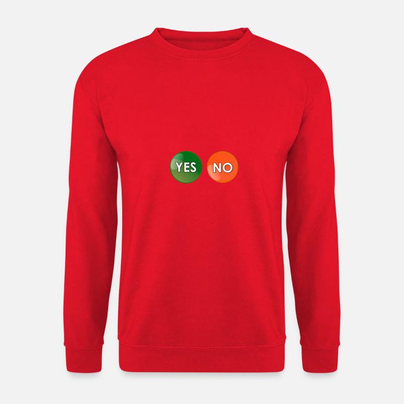 Yes or no? - Unisex Sweatshirt - red