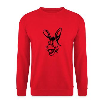 esel_t1 - Sweat-shirt Unisexe - rouge - Devant - Alina (178cm) & Michal (187cm)