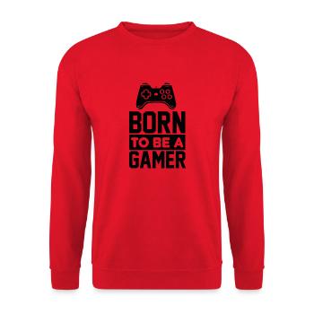 Geboren, um ein Spieler zu sein - Unisex Pullover - Rot - Vorne - Alina (178cm) & Michal (187cm)