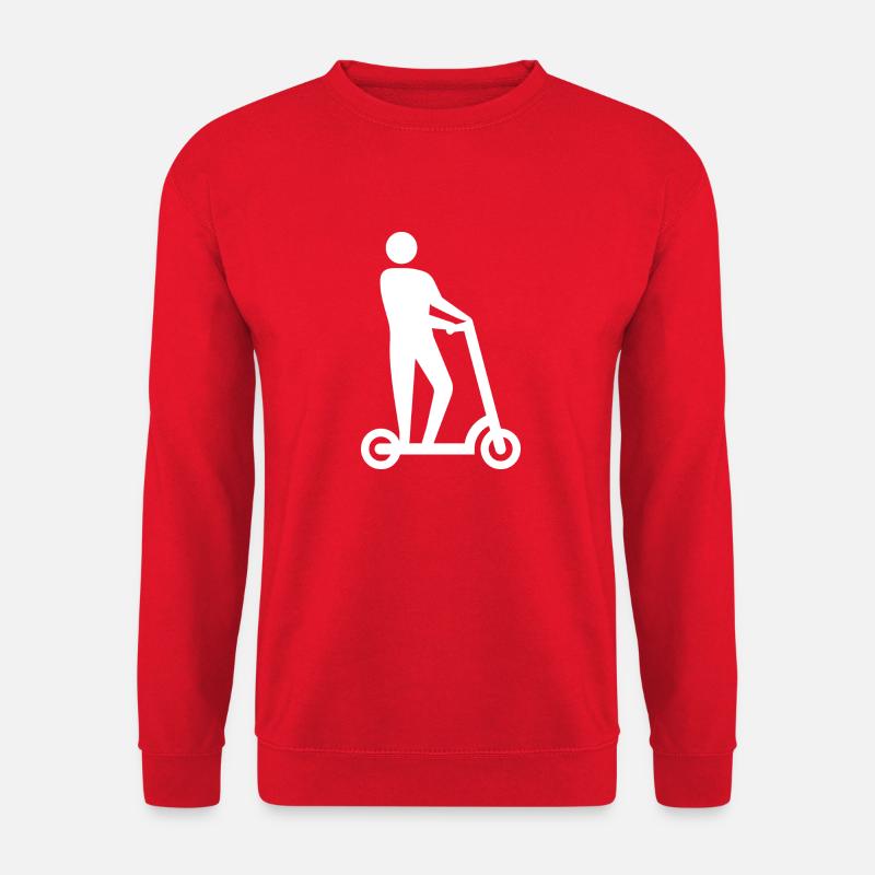 E-Scooter E-Roller Scooter - Sweat-shirt Unisexe - rouge