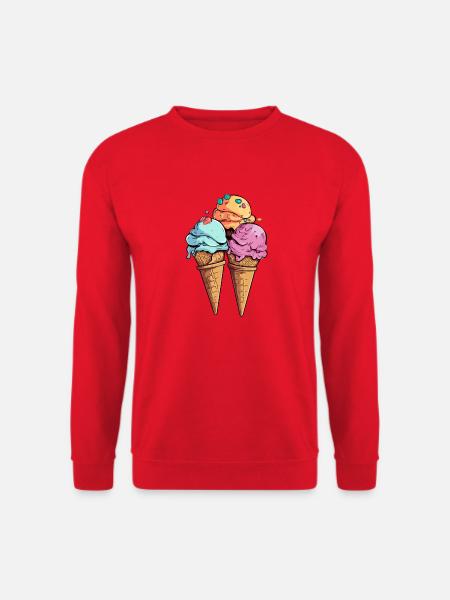Kirsch-Pistazien-Melonen-Eis - Unisex Pullover - Rot