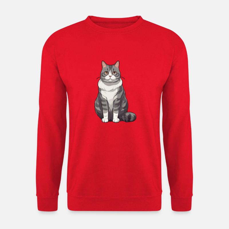Katze - Unisex Pullover - Rot