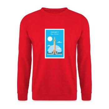 ECKMüHL LIGHTHOUSE - Unisex Sweatshirt - red - Front - Alina (178cm) & Michal (187cm)