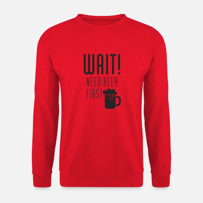 Need BEER first - Unisex Sweatshirt - red