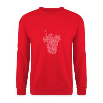 Laby Mojito (monochrom weiß) - Unisex Pullover - Rot - Vorne - Alina (178cm) & Michal (187cm)