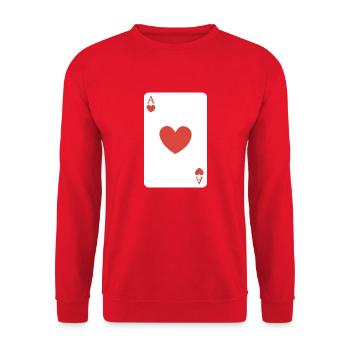 As de cœur - Sweat-shirt Unisexe - rouge - Devant - Alina (178cm) & Michal (187cm)