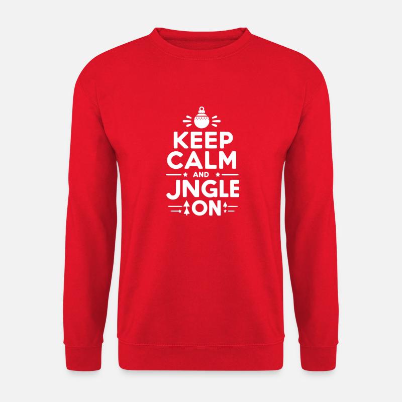 Keep Calm and Jingle On - Unisex Sweatshirt - red