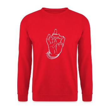 Akasha Mudra - Sweat-shirt Unisexe - rouge - Devant - Alina (178cm) & Michal (187cm)