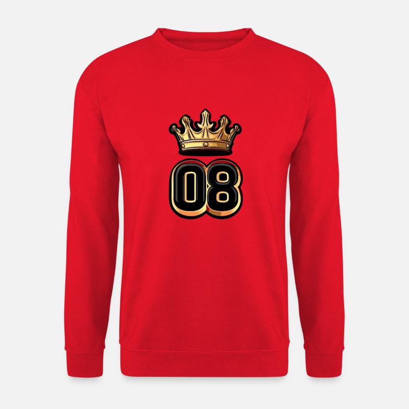 8 Zahl Krone - Unisex Pullover - Rot