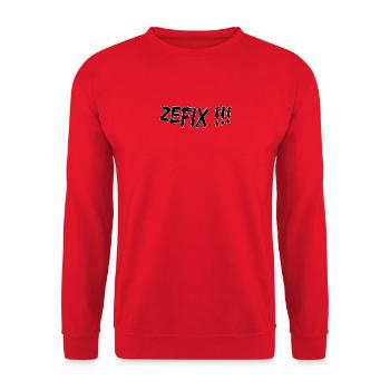 Zefix - Unisex Pullover - Rot - Vorne - Alina (178cm) & Michal (187cm)