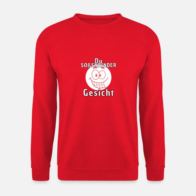 Du Soßenbindergesicht - Unisex Pullover - Rot