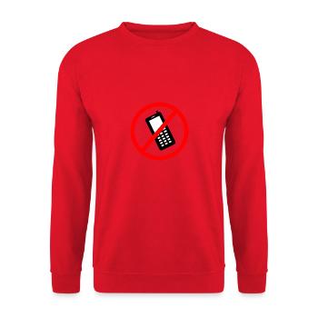 Turn off your phone - Unisex Sweatshirt - red - Front - Alina (178cm) & Michal (187cm)