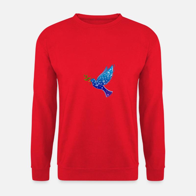 Blue Peace Dove - Unisex Sweatshirt - red