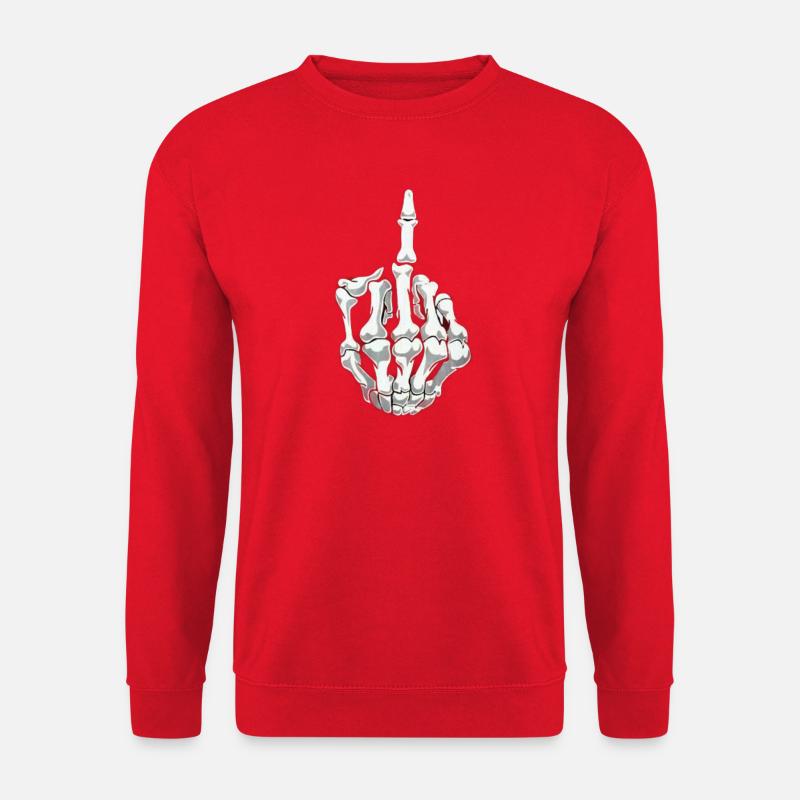 Skelett Finger - Unisex Pullover - Rot