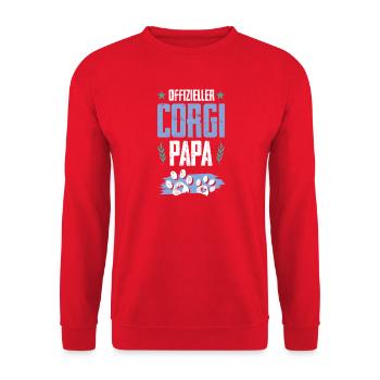 Chiens corgi papa - Sweat-shirt Unisexe - rouge - Devant - Alina (178cm) & Michal (187cm)