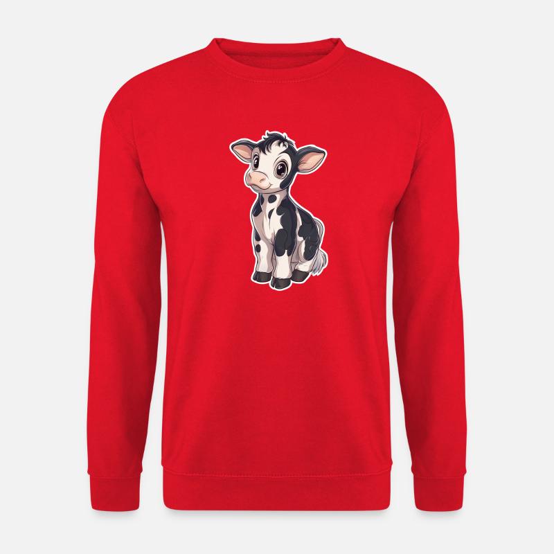 Kuh - Unisex Pullover - Rot