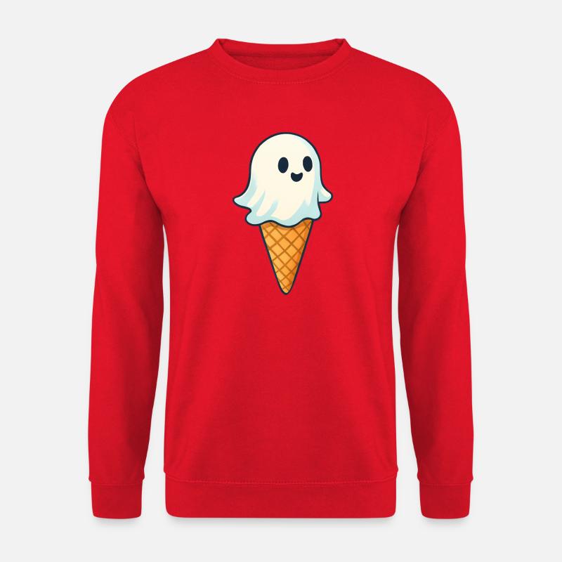 Süßer Geister-Eiscreme Druck - Unisex Pullover - Rot