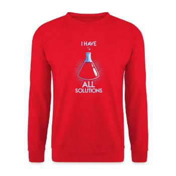 Chimie Chimiste Professeur de chimie Drôle de science - Sweat-shirt Unisexe - rouge - Devant - Alina (178cm) & Michal (187cm)