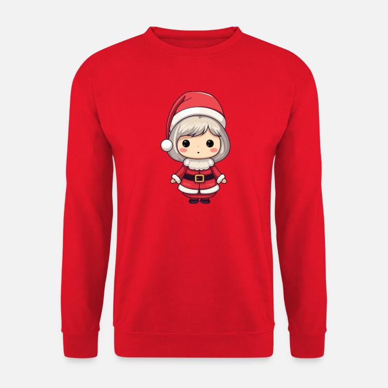 Chibi Santa Mädchen - Unisex Pullover - Rot
