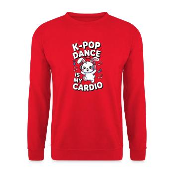 K-Pop Tanz Lustig Korea - Unisex Pullover - Rot - Vorne - Alina (178cm) & Michal (187cm)