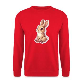 Hare - Unisex Sweatshirt - red - Front - Alina (178cm) & Michal (187cm)
