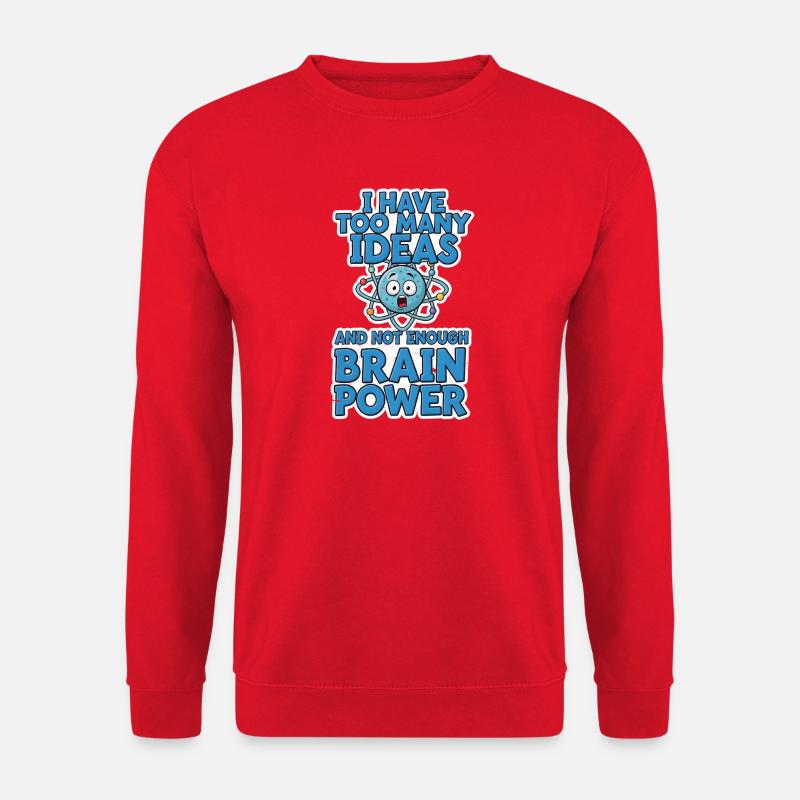 Brain Power Comic Shirt Gift - Unisex Sweatshirt - red