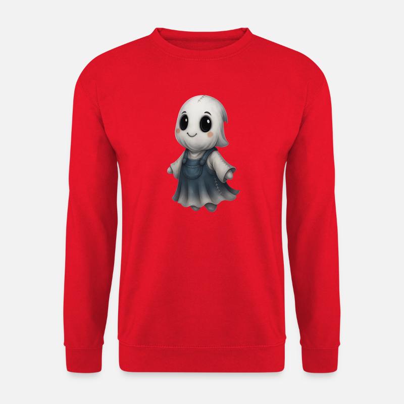 Mignon Ghost Friend Patchwork - Sweat-shirt Unisexe - rouge
