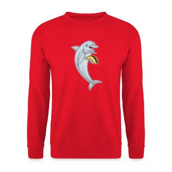 Dolphin Taco - Unisex Sweatshirt - red - Front - Alina (178cm) & Michal (187cm)