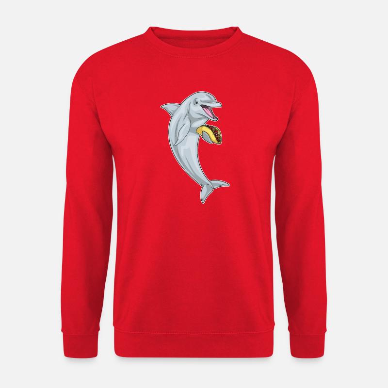 Delfin Taco - Unisex Pullover - Rot