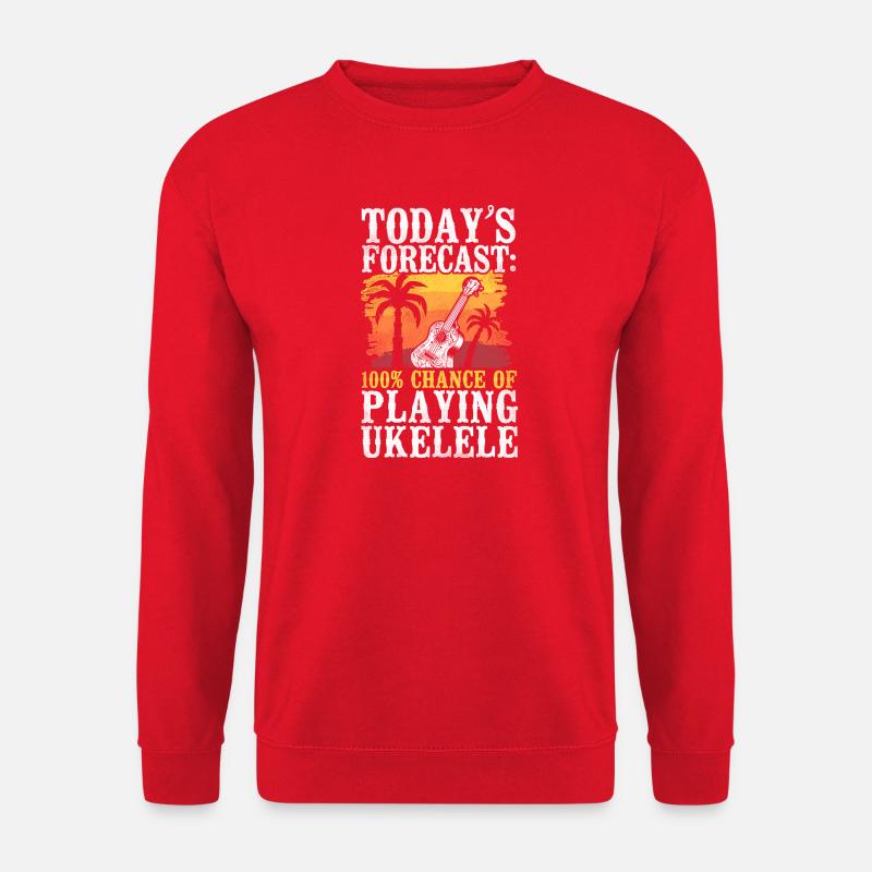 Hawaiian Ukulele Uke Today's - Unisex Pullover - Rot