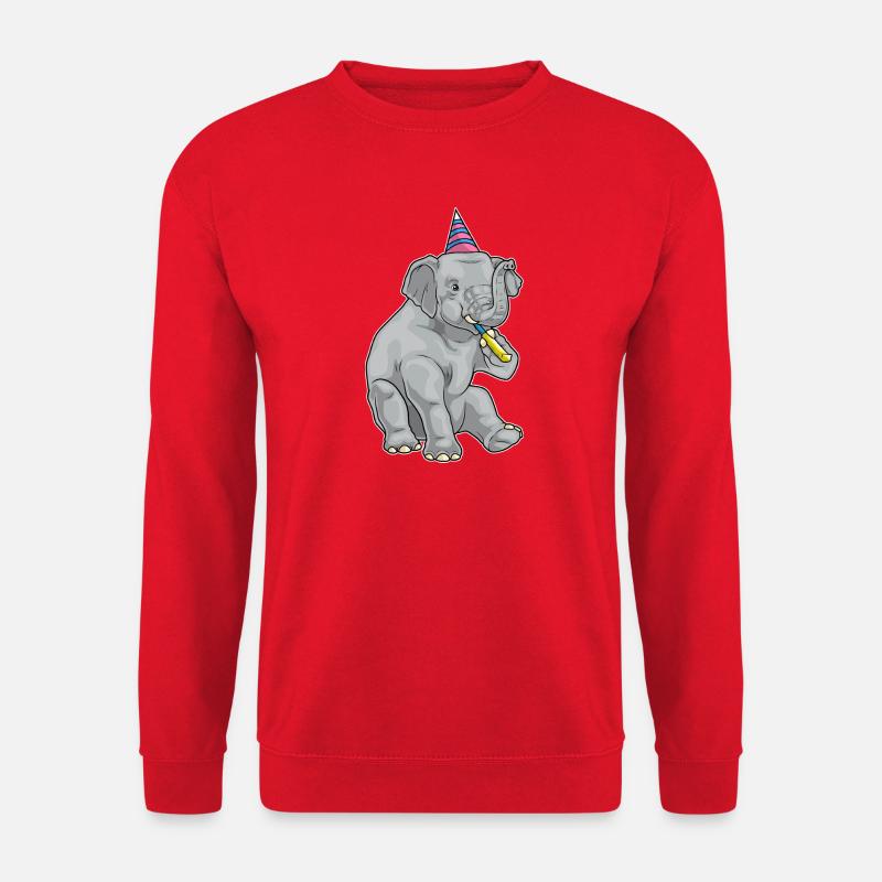 Elephant Birthday Toad - Unisex Sweatshirt - red