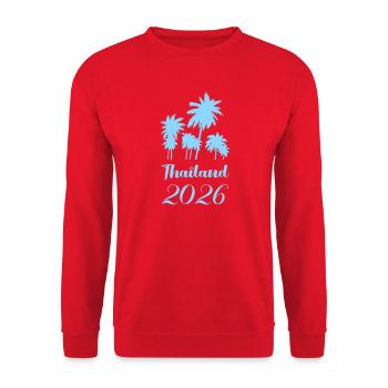 Thailand Palms 2026 - Unisex Pullover - Rot - Vorne - Alina (178cm) & Michal (187cm)