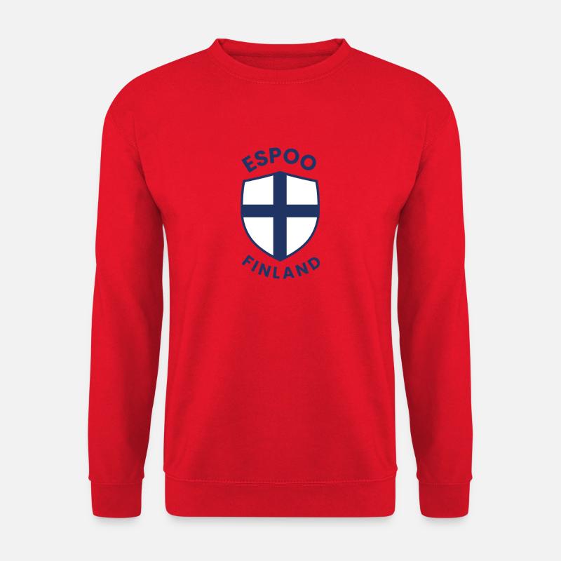 Espoo Finnlands Schilddesign - Unisex Pullover - Rot