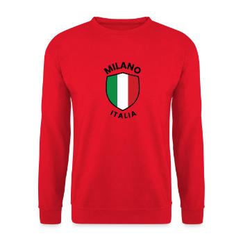 Bouclier Milan Italie - Sweat-shirt Unisexe - rouge - Devant - Alina (178cm) & Michal (187cm)
