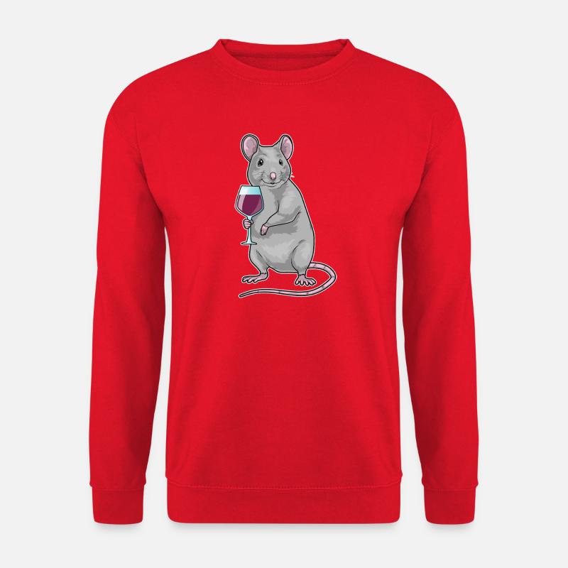 Mouse Red Wine - Unisex Sweatshirt - red