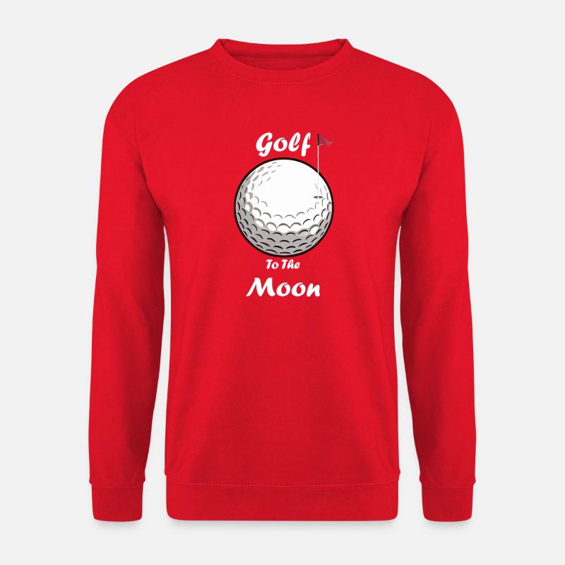 Golf To The Moon - Unisex Sweatshirt - red