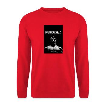 Unbreakable Kraft Motif Shirt - Unisex Sweatshirt - red - Front - Alina (178cm) & Michal (187cm)