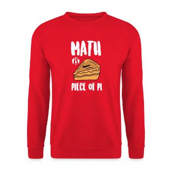 Mathematik ist Kuchen: Süßes Stück - Unisex Pullover - Rot - Vorne - Alina (178cm) & Michal (187cm)