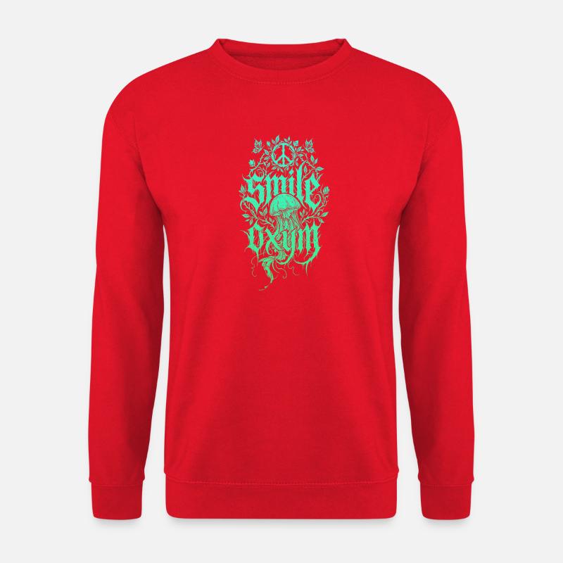 Jungle de méduses d’algues lumineuses - Sweat-shirt Unisexe - rouge