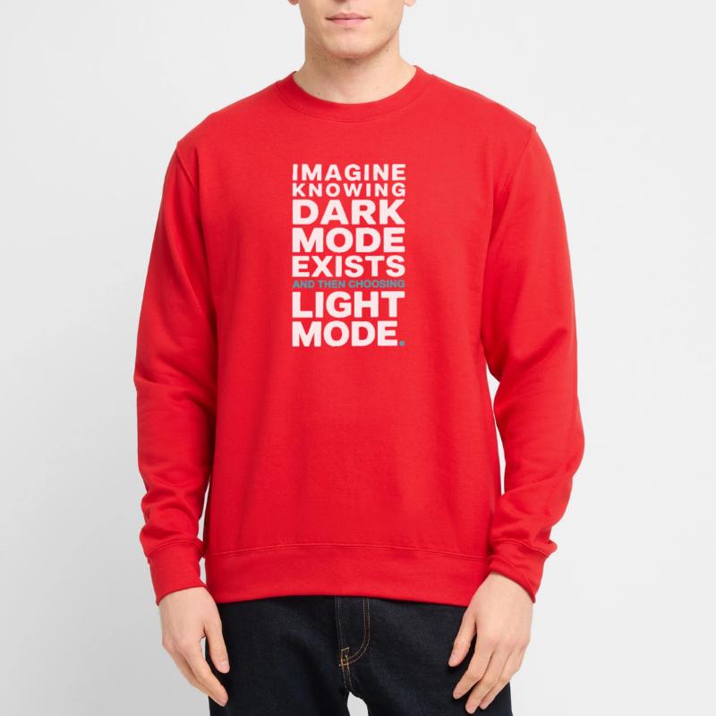 Le mode sombre existe Programmeur IT Nerd Coder Office Sweat-shirt Unisexe