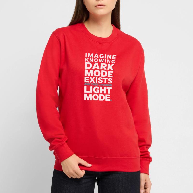 Le mode sombre existe Programmeur IT Nerd Coder Office Sweat-shirt Unisexe